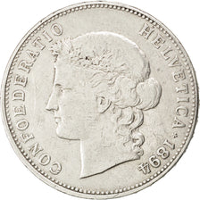SWITZERLAND, 5 Francs, 1894, Bern, KM #34, VF(30-35), Silver, 37, 24.83
