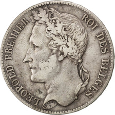 BELGIUM, 5 Francs, 5 Frank, 1847, KM #3.2, VF(20-25), Silver, 24.84
