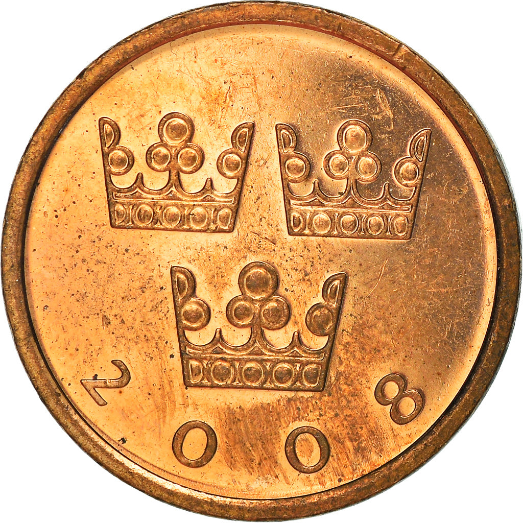 Monnaie, Suède, Carl XVI Gustaf, 50 Öre, 2008, TTB, Bronze, KM:878