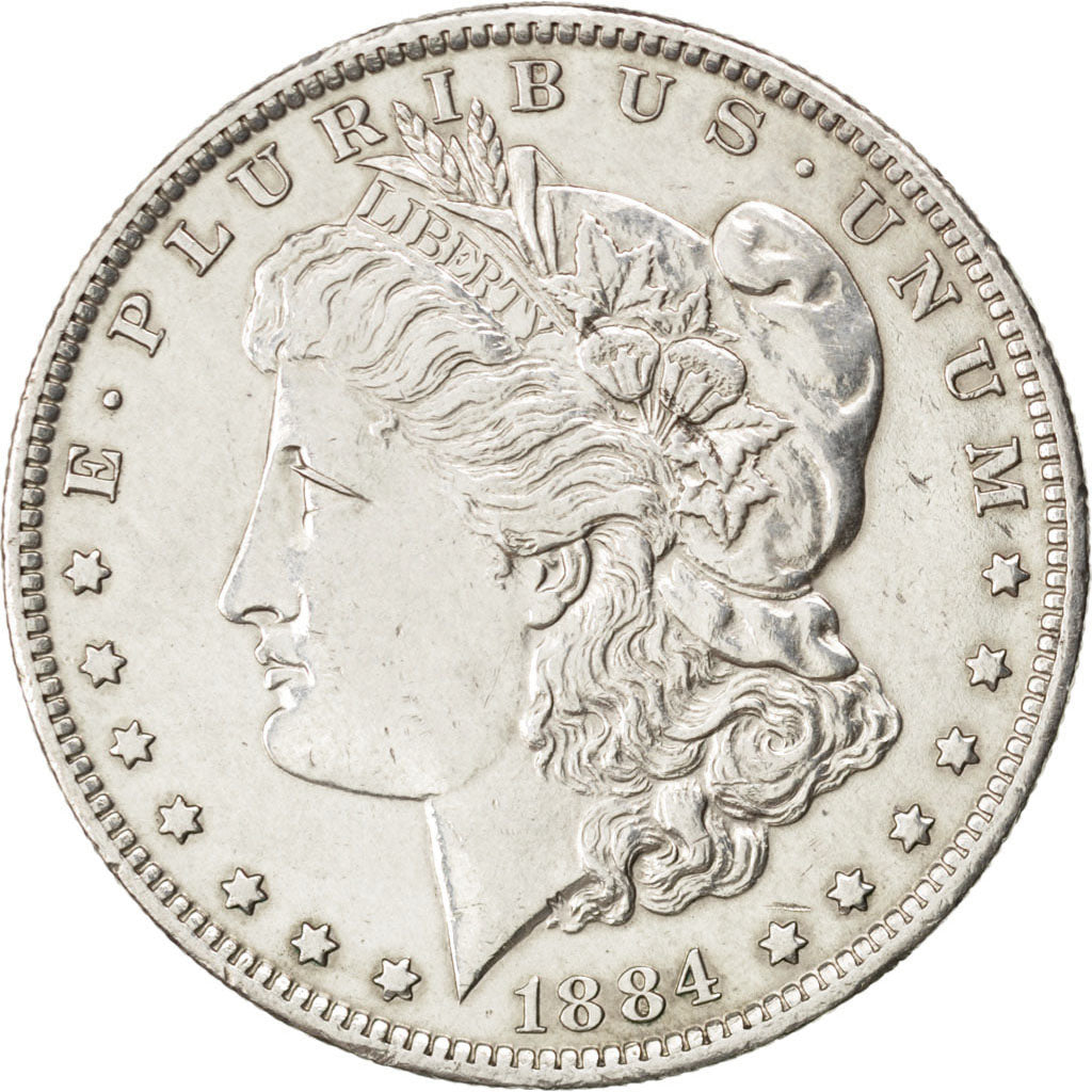 UNITED STATES, Morgan Dollar, Dollar, 1884, U.S. Mint, KM #110, EF(40-45),...