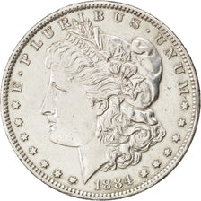 UNITED STATES, Morgan Dollar, Dollar, 1884, U.S. Mint, KM #110, EF(40-45),...