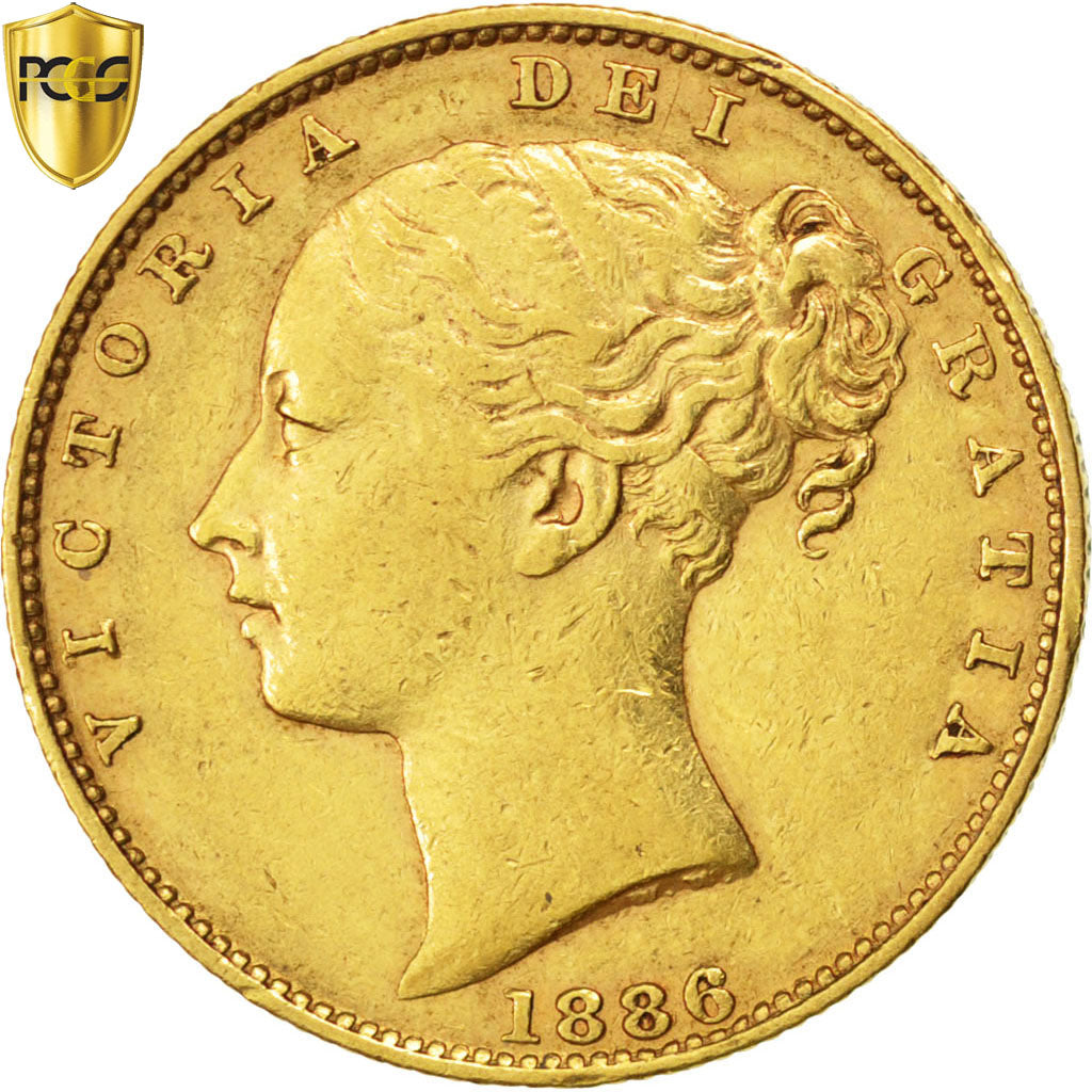 Australia, Victoria, Sovereign, 1886, Melbourne, KM:6, PCGS XF45