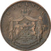 ROMANIA, 5 Bani, 1867, Heaton, KM #3.1, EF(40-45), Copper, 25, 4.73