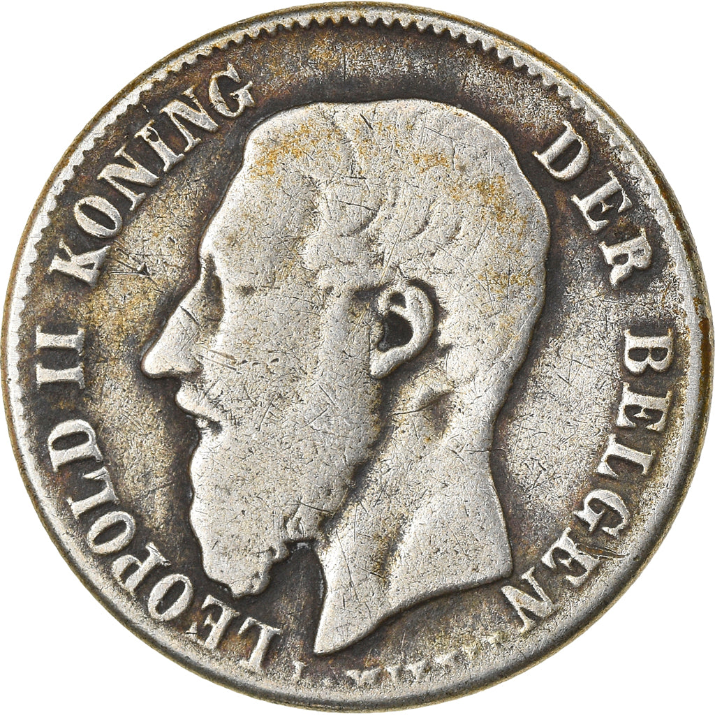 Coin, Belgium, Leopold II, 50 Centimes, 1898, VF(20-25), Silver, KM:27