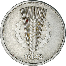 Coin, GERMAN-DEMOCRATIC REPUBLIC, 10 Pfennig, 1948, Berlin, EF(40-45), Aluminum