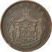 ROMANIA, 10 Bani, 1867, Heaton, KM #4.1, VF(30-35), Copper, 30, 9.72