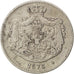 ROMANIA, 2 Lei, 1875, KM #8, EF(40-45), Silver, 9.84