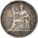 FRENCH INDO-CHINA, Piastre, 1889, Paris, KM #5, VF(30-35), Silver, 27.04