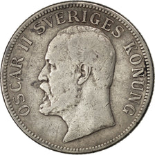 SWEDEN, 2 Kronor, 1907, KM #773, VF(30-35), Silver, 31, 14.87