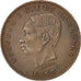 CAMBODIA, 10 Centimes, 1860, KM #M3, EF(40-45), Bronze, 10.10