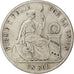 PERU, Sol, 1873, Lima, KM #196.3, VF(20-25), Silver, 24.58