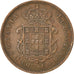 PORTUGAL, 10 Reis, 1867, KM #514, EF(40-45), Copper, 12.56