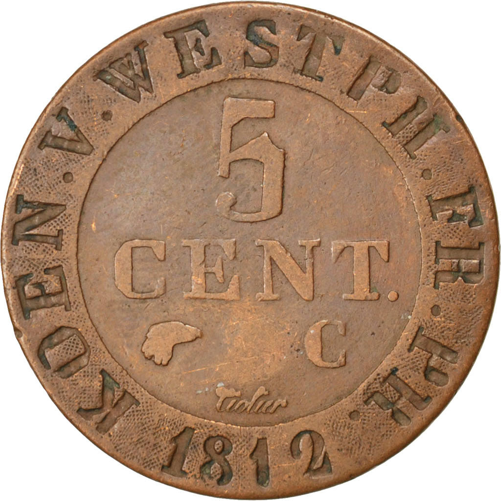 GERMAN STATES, Thaler, 1812, Cassel, KM #94, VF(30-35), Silver, 7.05