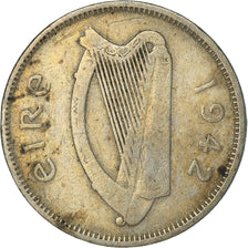Moneda, REPÚBLICA DE IRLANDA, 6 Pence, 1942, MBC, Cobre - níquel, KM:13a