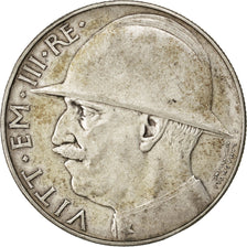 Italie, Victor-Emmanuel III, 20 Lire, 1928, Rome, Argent, TTB, KM:70