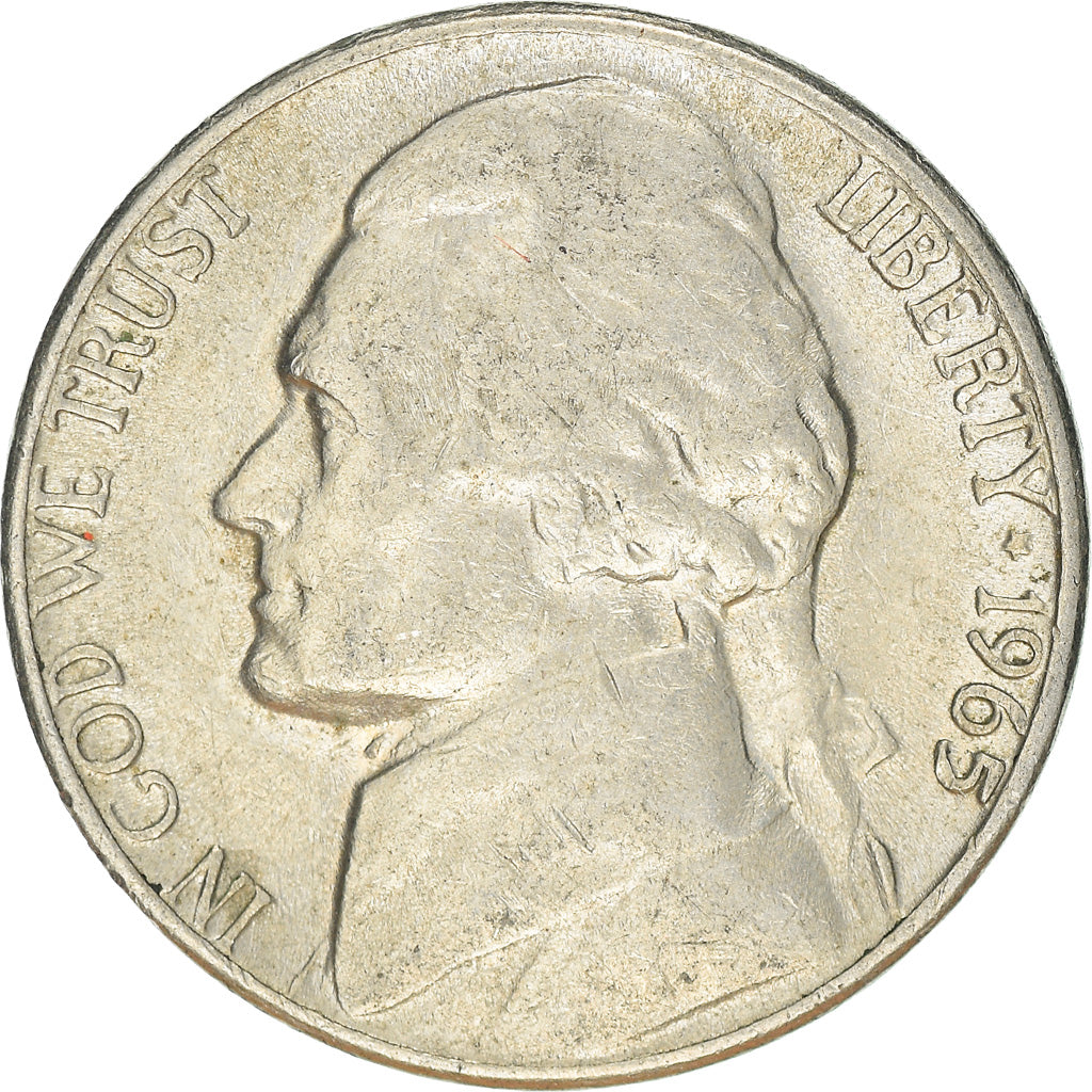 Munten, Verenigde Staten, Jefferson Nickel, 5 Cents, 1965, U.S. Mint, ZF