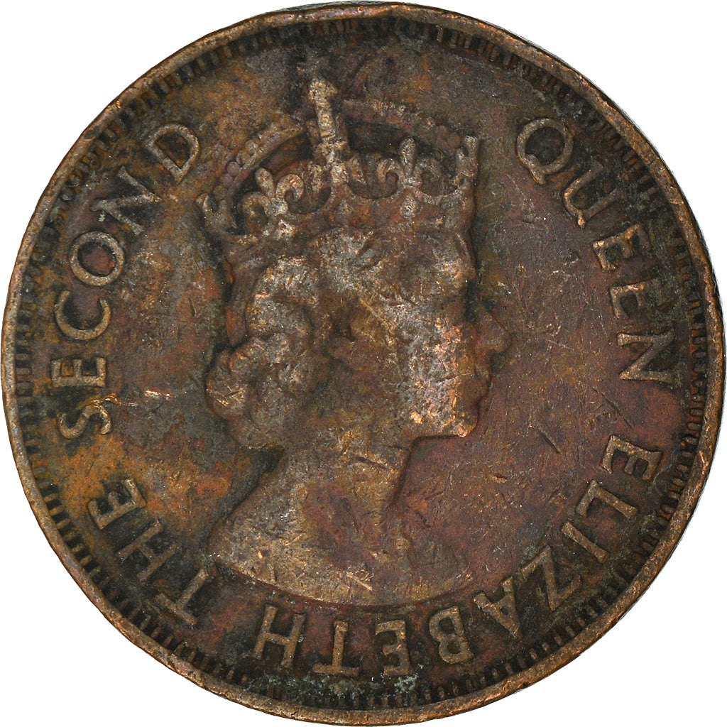 Coin, Mauritius, Elizabeth II, 5 Cents, 1970, VF(30-35), Bronze, KM:34