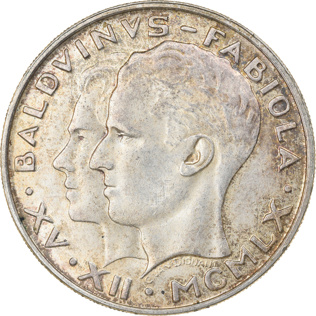 Coin, Belgium, 50 Francs, 50 Frank, 1960, Brussels, AU(55-58), Silver, KM:152.1