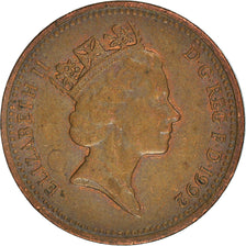 Coin, Great Britain, Elizabeth II, Penny, 1992, EF(40-45), Bronze, KM:935