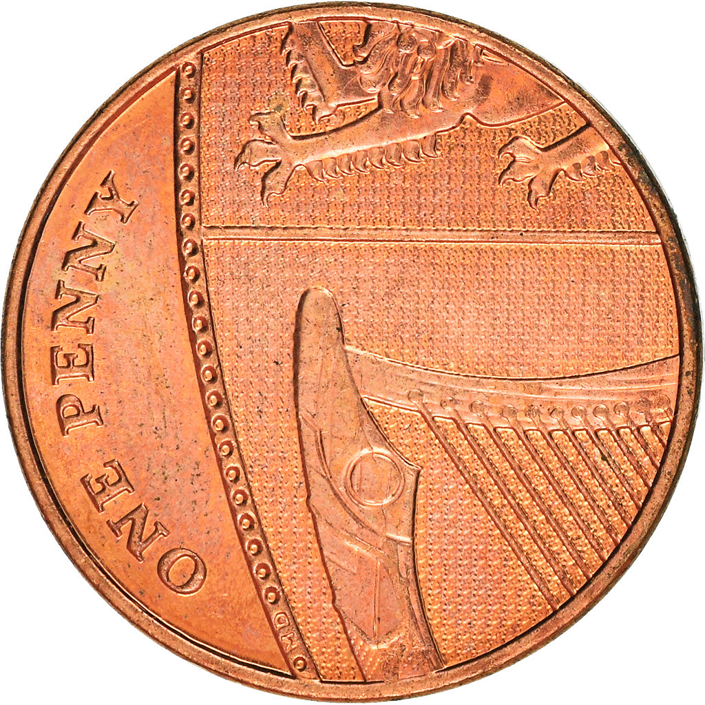 Coin, Great Britain, Elizabeth II, Penny, 2015, AU(50-53), Copper Plated Steel