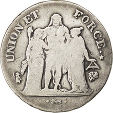 FRANCE, Union et Force, 5 Francs, 1800, Bayonne, KM #639.6, F(12-15), Silver,...