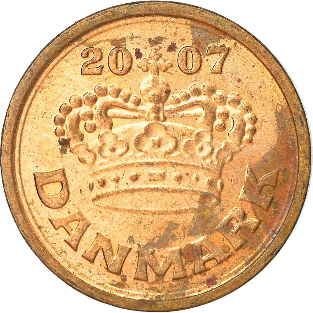 Münze, Dänemark, Margrethe II, 25 Öre, 2007, Brondby, SS, Bronze, KM:868.2
