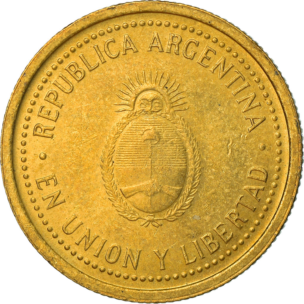 Coin, Argentina, 10 Centavos, 2006, EF(40-45), Brass plated steel, KM:107a