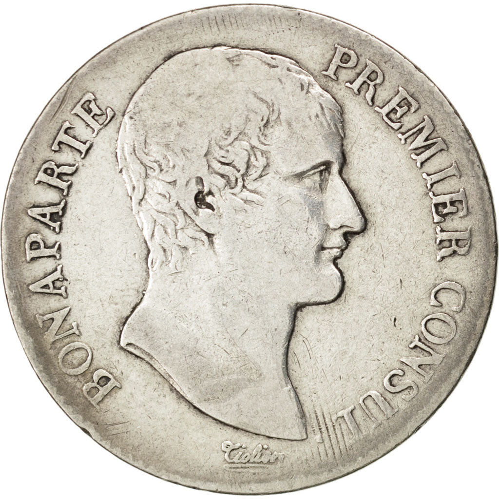 Francia, 5 Francs, 1803, Paris, MB, Argento, KM:650.1, Gadoury:577