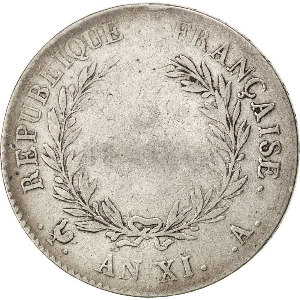 Francia, 5 Francs, 1803, Paris, MB, Argento, KM:650.1, Gadoury:577