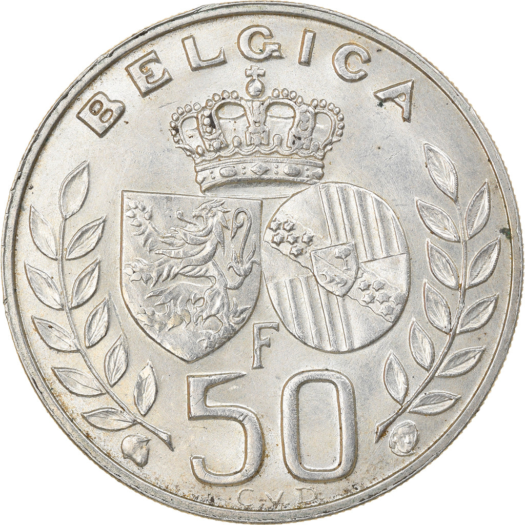 Coin, Belgium, 50 Francs, 50 Frank, 1960, Brussels, AU(55-58), Silver, KM:152.1