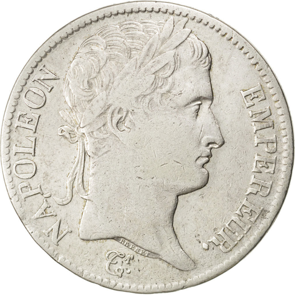 FRANCE, Napoléon I, 5 Francs, 1808, Rouen, KM #686.2, EF(40-45), Silver, Gadoury