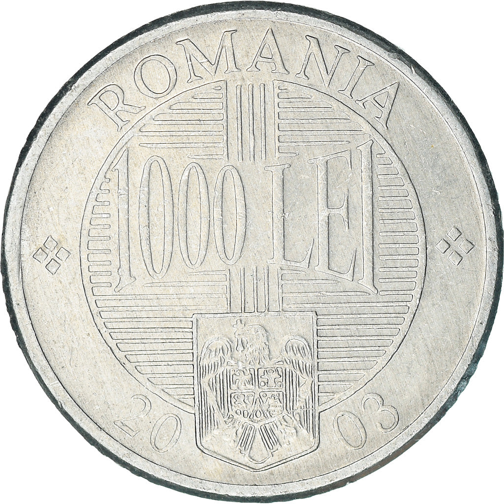 Coin, Romania, 1000 Lei, 2003, EF(40-45), Aluminum, KM:153