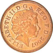 Coin, Great Britain, Elizabeth II, 2 Pence, 2007, EF(40-45), Copper Plated