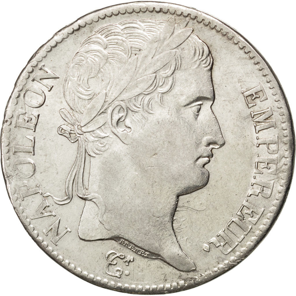 FRANCE, Napoléon I, 5 Francs, 1812, Rouen, KM #694.2, AU(50-53), Silver, Gadoury