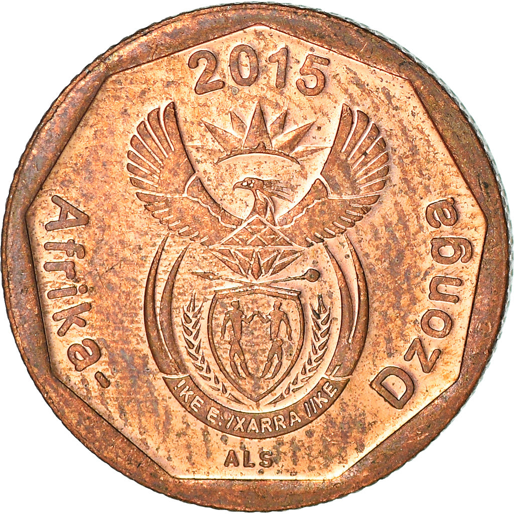 Moneta, Sudafrica, 10 Cents, 2015, Pretoria, BB, Acciaio placcato in bronzo