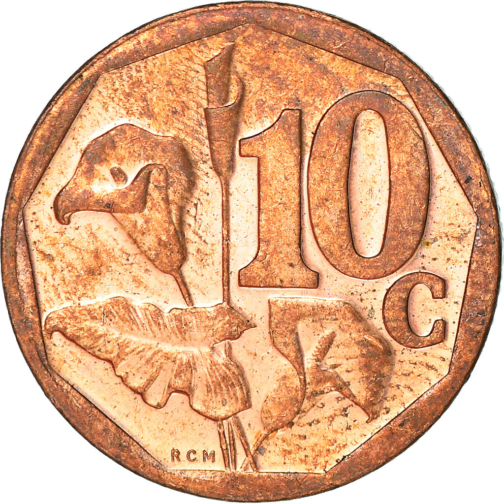 Moneta, Sudafrica, 10 Cents, 2015, Pretoria, BB, Acciaio placcato in bronzo
