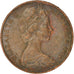 Moneta, Australia, Elizabeth II, 2 Cents, 1974, EF(40-45), Bronze, KM:63