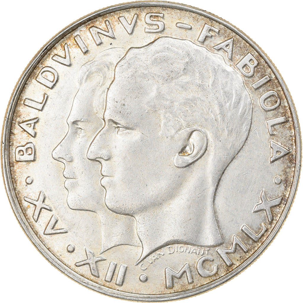 Coin, Belgium, 50 Francs, 50 Frank, 1960, Brussels, AU(55-58), Silver, KM:152.1