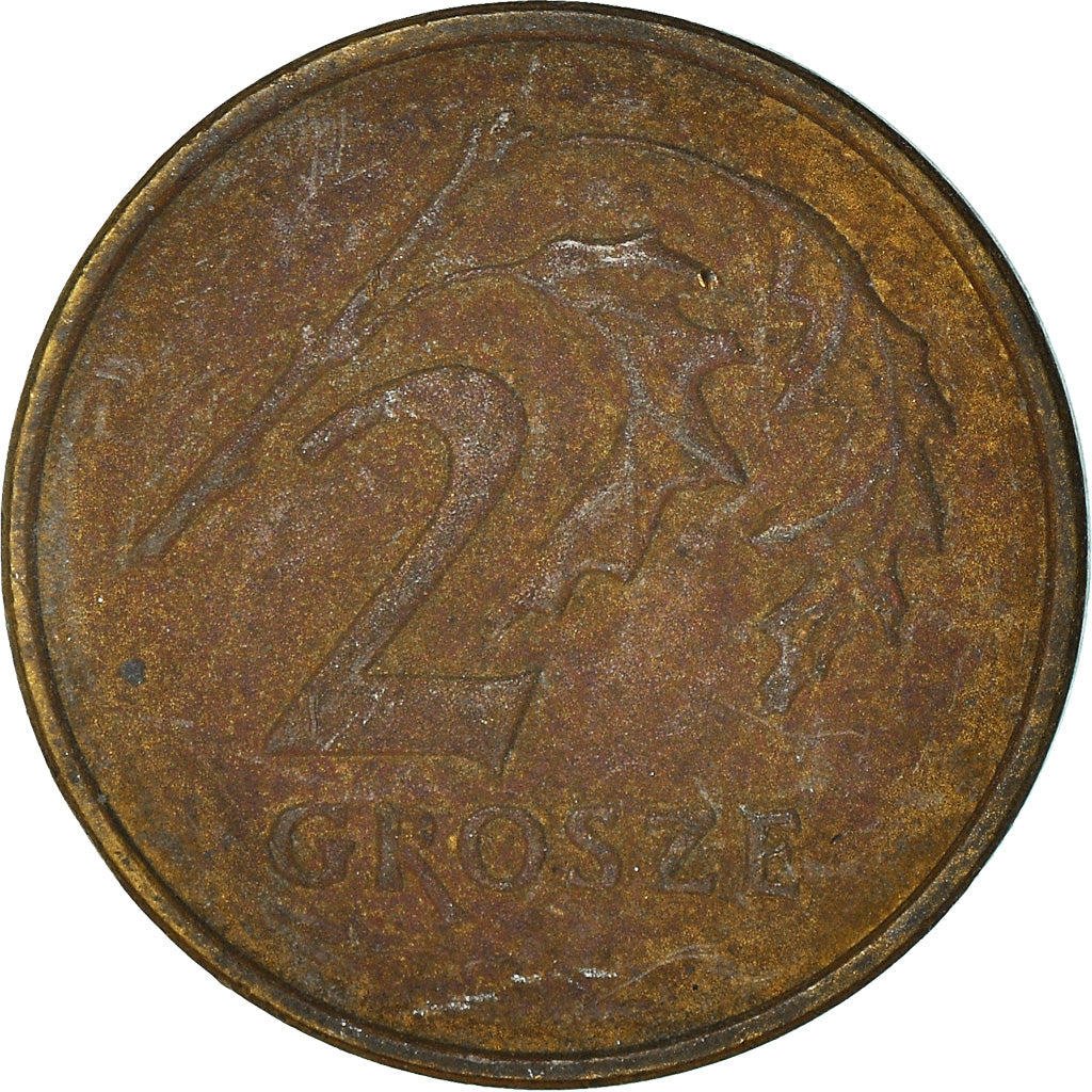 Moeda, Polónia, 2 Grosze, 1998, Warsaw, VF(30-35), Latão, KM:277