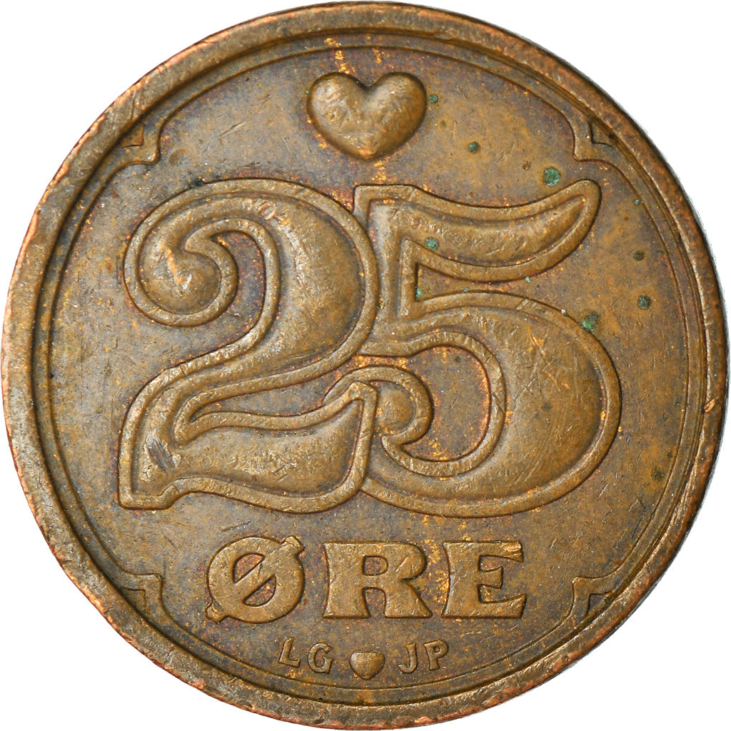 Monnaie, Danemark, Margrethe II, 25 Öre, 1993, Copenhagen, TTB, Bronze