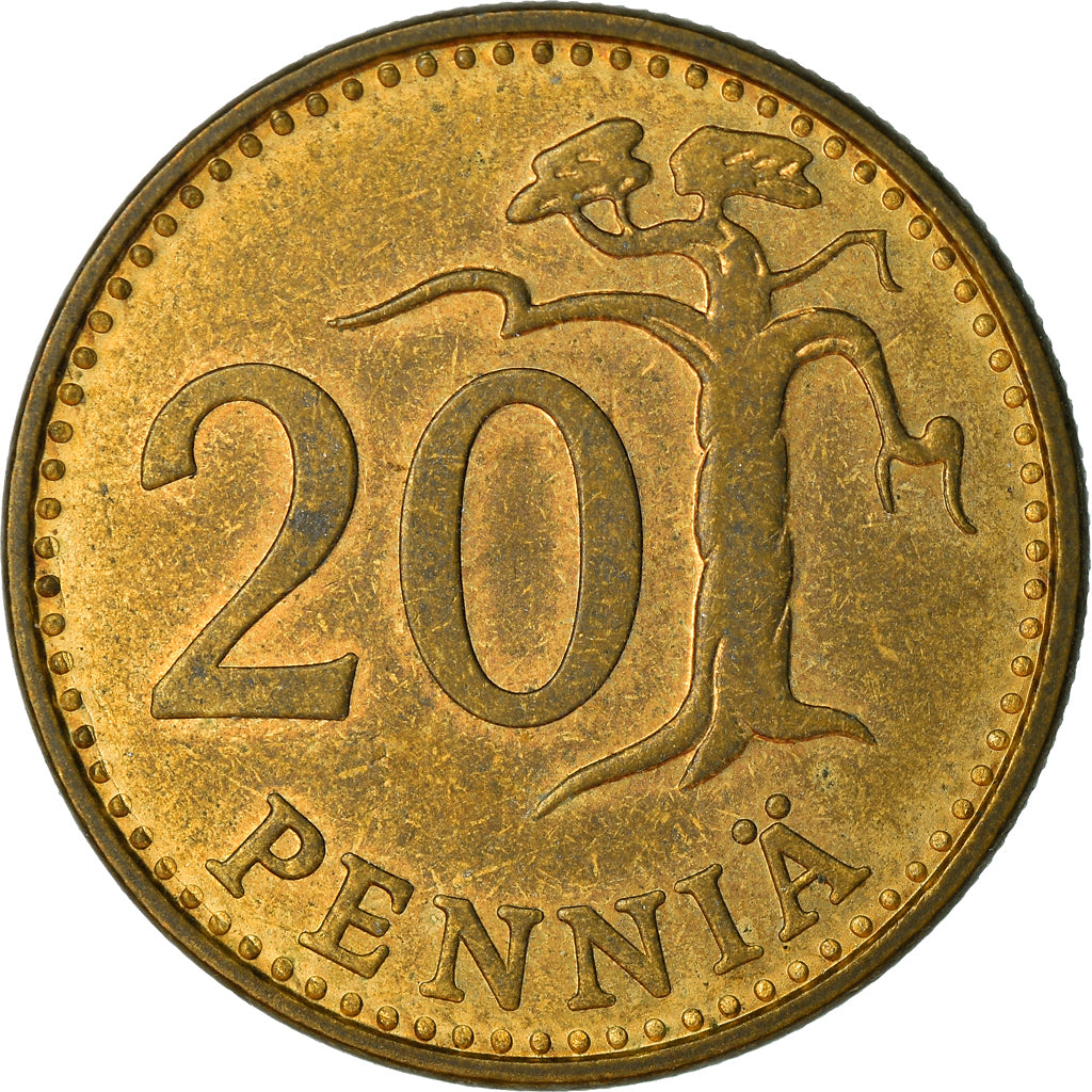 Monnaie, Finlande, 20 Pennia, 1968, TTB, Aluminum-Bronze, KM:47