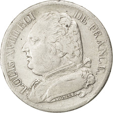 FRANCE, Louis XVIII, 5 Francs, 1814, Bayonne, KM #702.8, VF(30-35), Silver,...