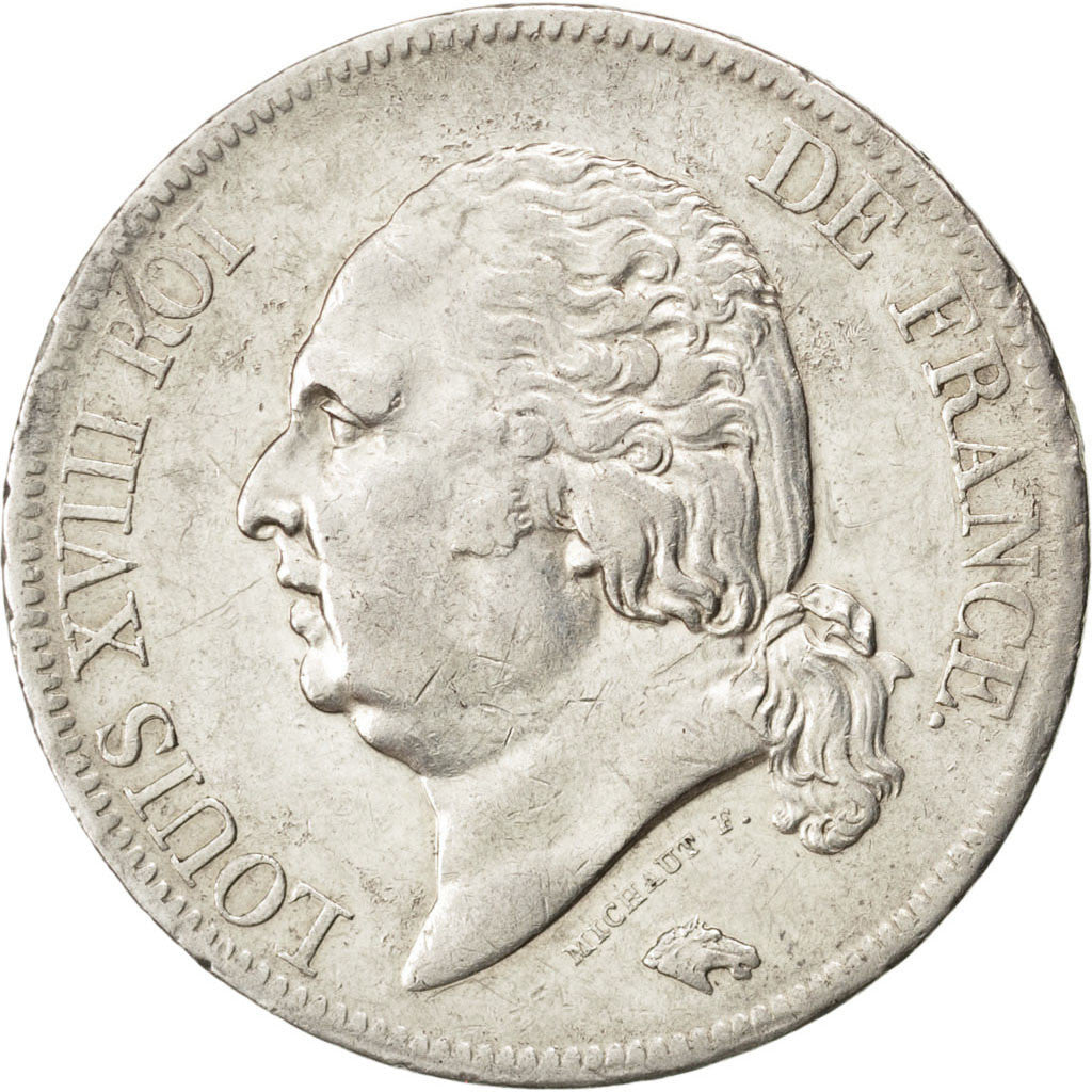 Louis XVIII, 5 Francs 1817 A, KM 711.1