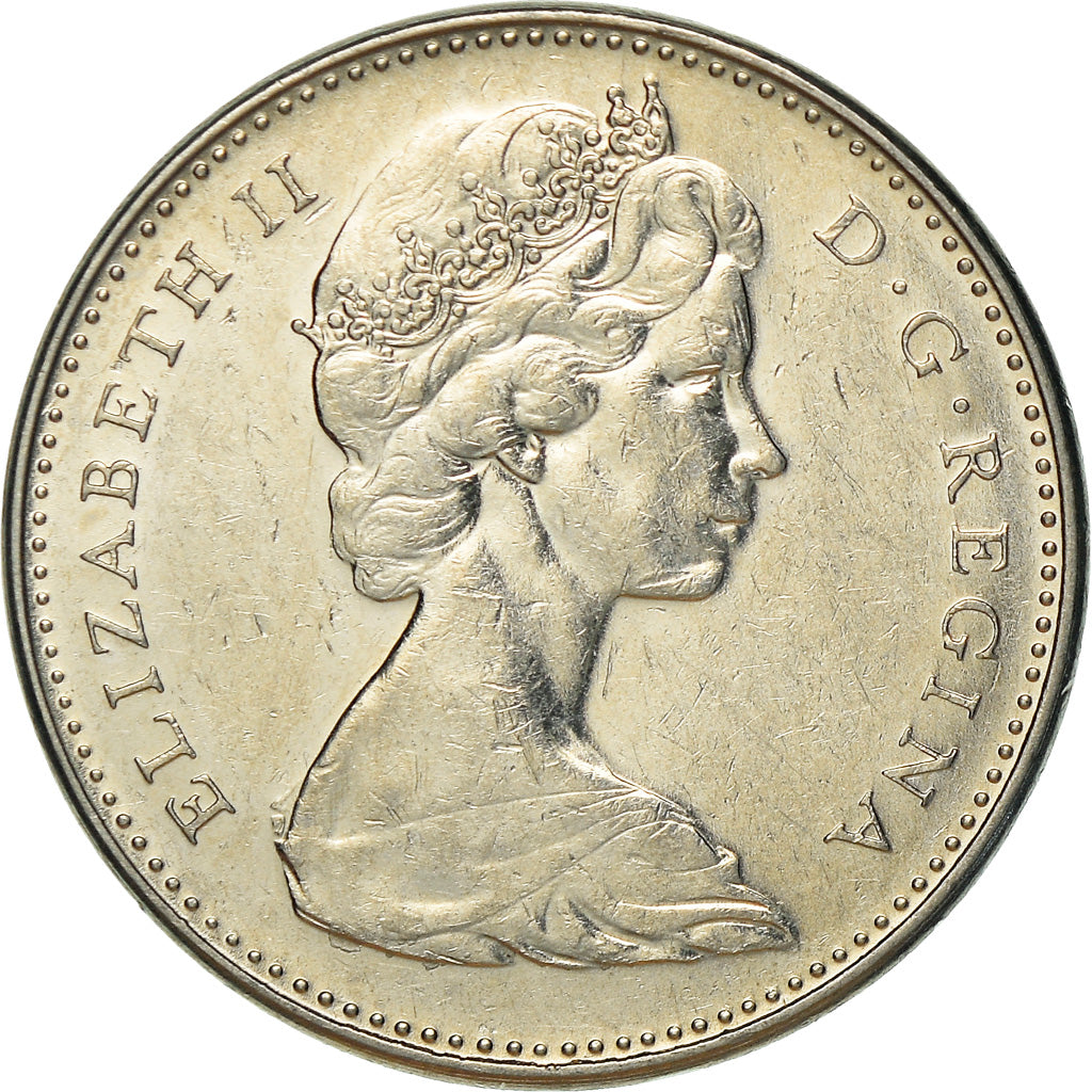 Coin, Canada, Elizabeth II, 5 Cents, 1965, Royal Canadian Mint, Ottawa