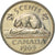 Moneda, Canadá, Elizabeth II, 5 Cents, 1965, Royal Canadian Mint, Ottawa, MBC