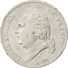 FRANCE, Louis XVIII, 5 Francs, 1819, Rouen, KM #711.2, VF(30-35), Silver,...