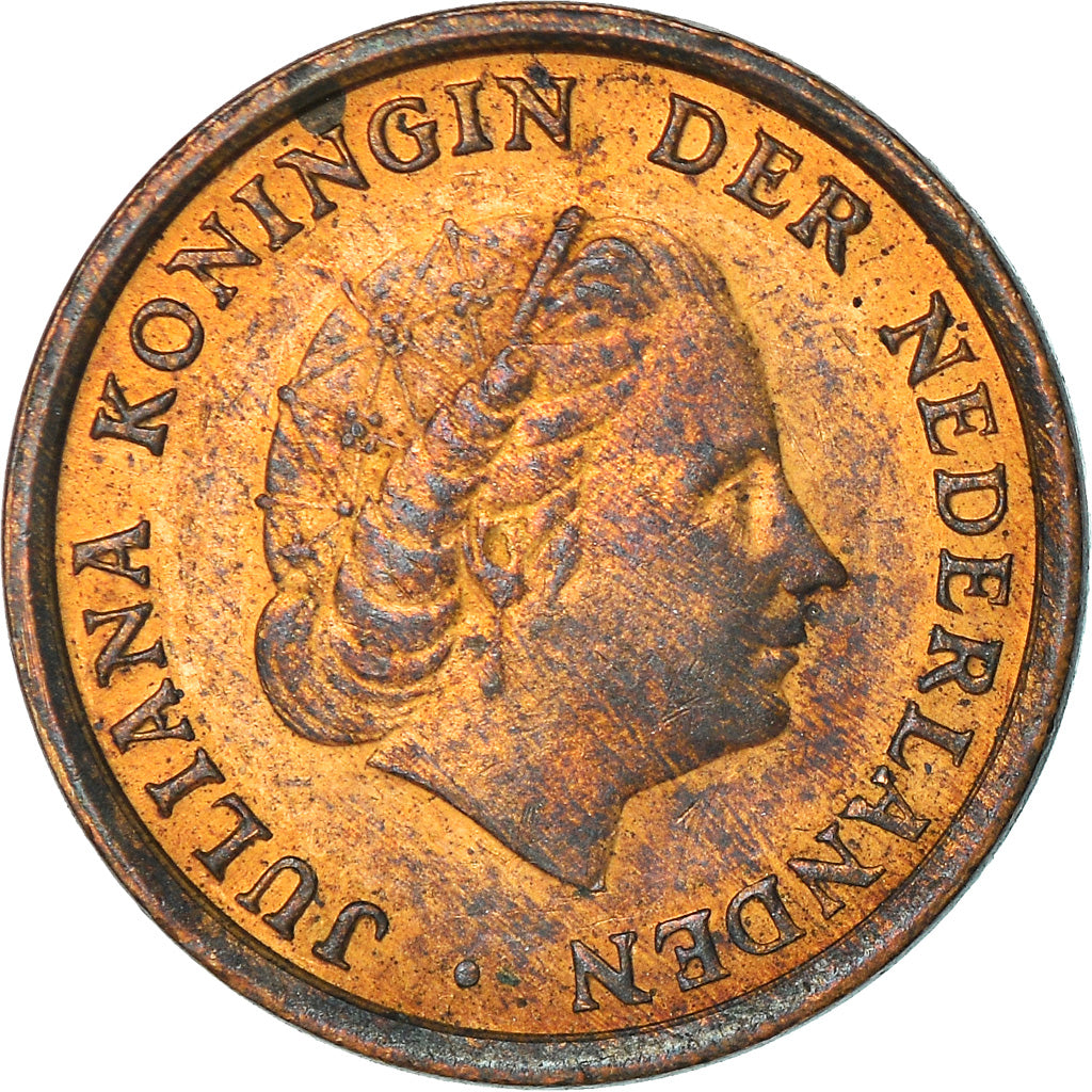 Coin, Netherlands, Juliana, Cent, 1980, EF(40-45), Bronze, KM:180