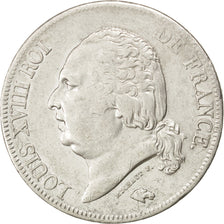Monnaie, France, Louis XVIII, Louis XVIII, 5 Francs, 1824, Rouen, TTB, Argent