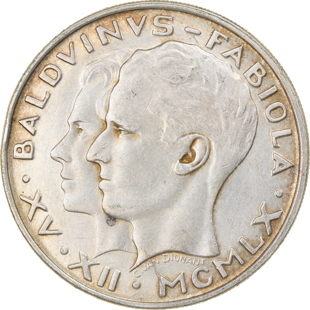Coin, Belgium, 50 Francs, 50 Frank, 1960, Brussels, AU(50-53), Silver, KM:152.1