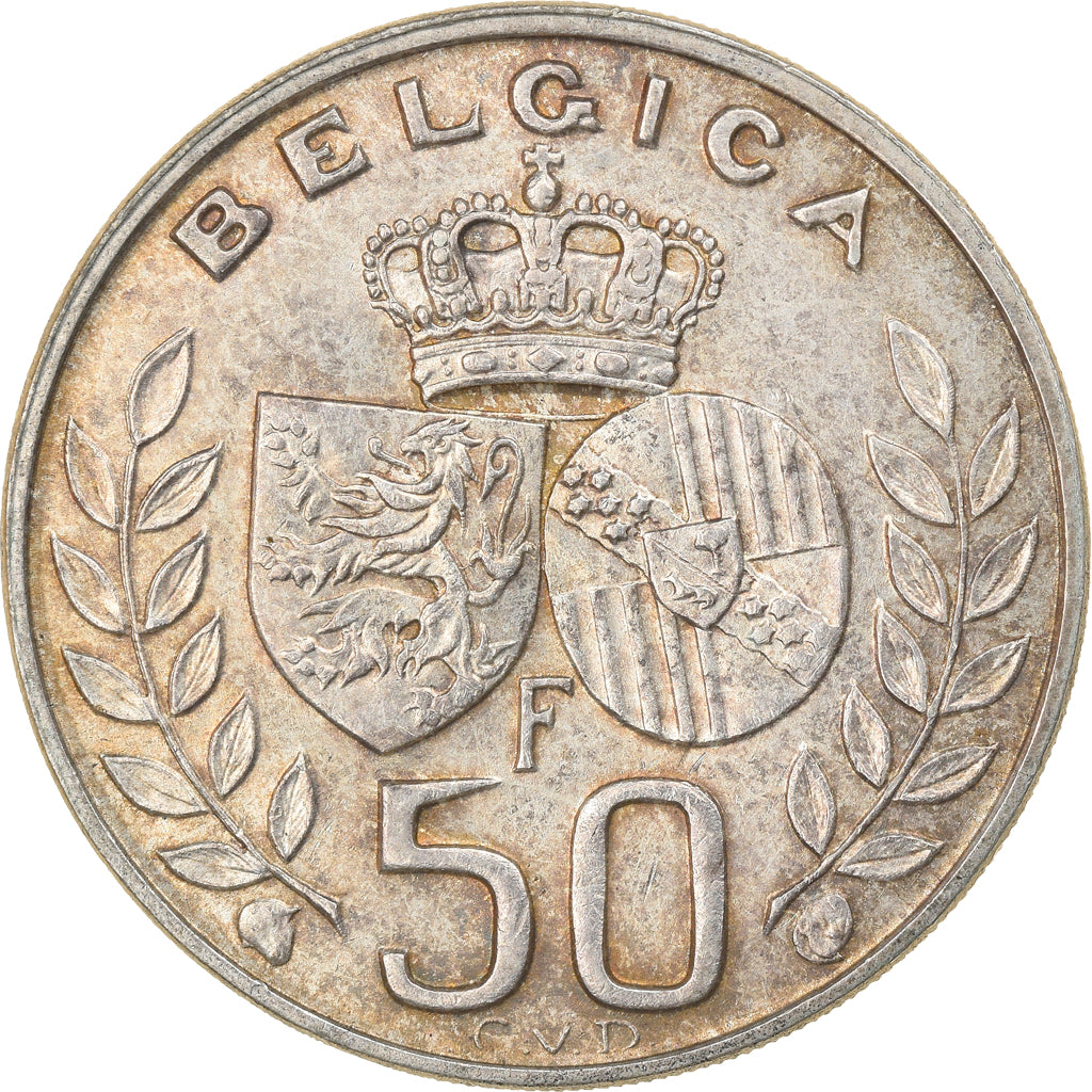 Coin, Belgium, 50 Francs, 50 Frank, 1960, Brussels, AU(50-53), Silver, KM:152.1